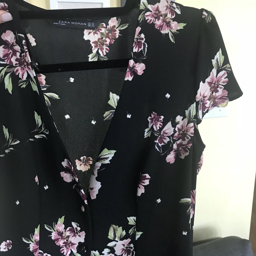 Black floral maxi dress